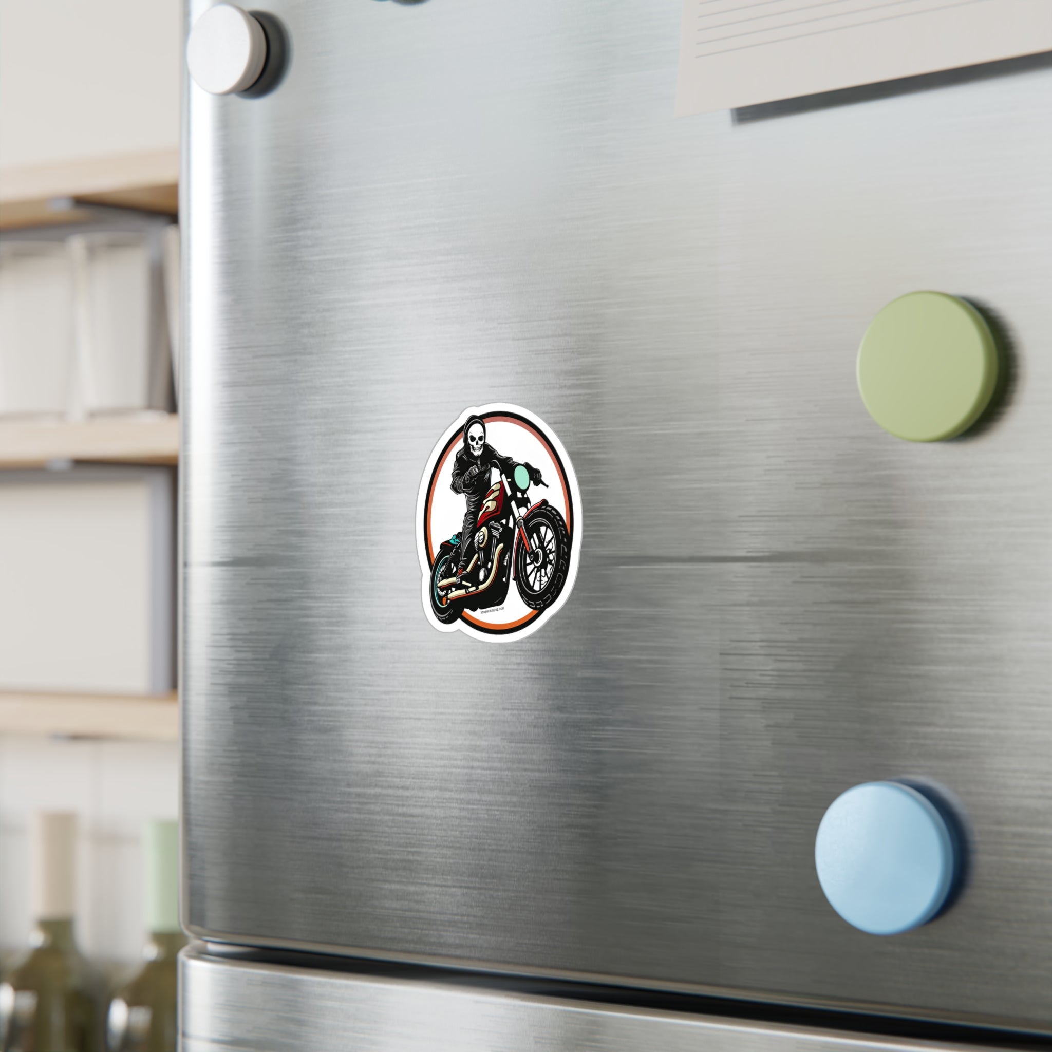 Skeleton on Motorcycle- Xtreme Riderz- Vinyl Decals